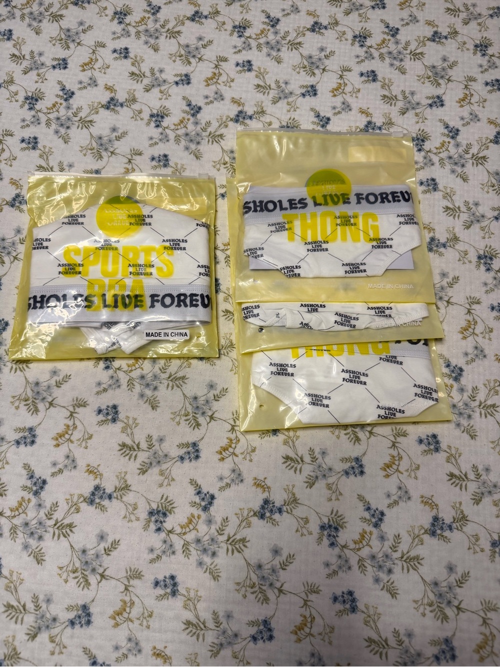ALF sports bra and thongs set